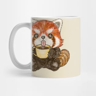 Red panda coffee time Mug